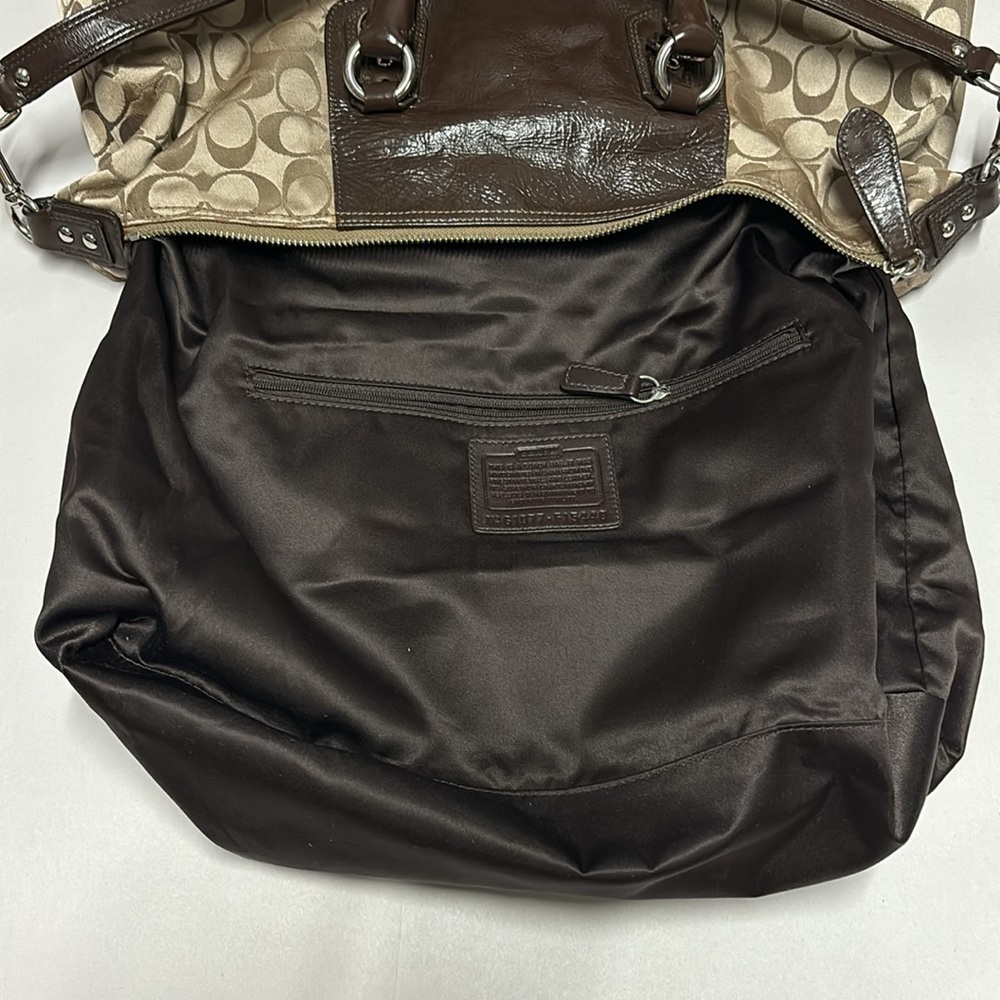 Coach Ashley Large Signature Sateen Satchel Handbag - Picture 3 of 11